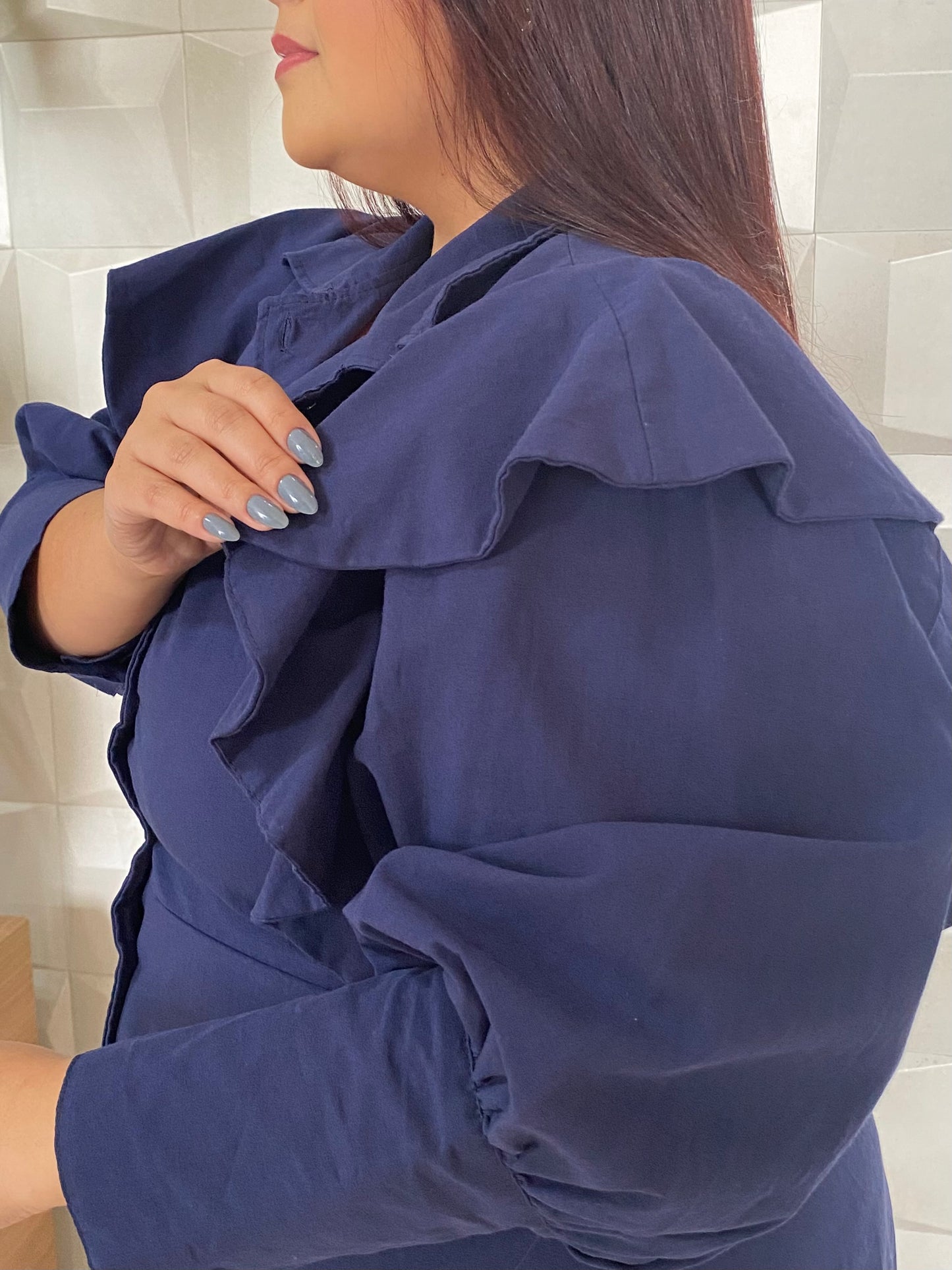 VESTIDO CURTO AZUL MARINHO | NAOMY PLUS