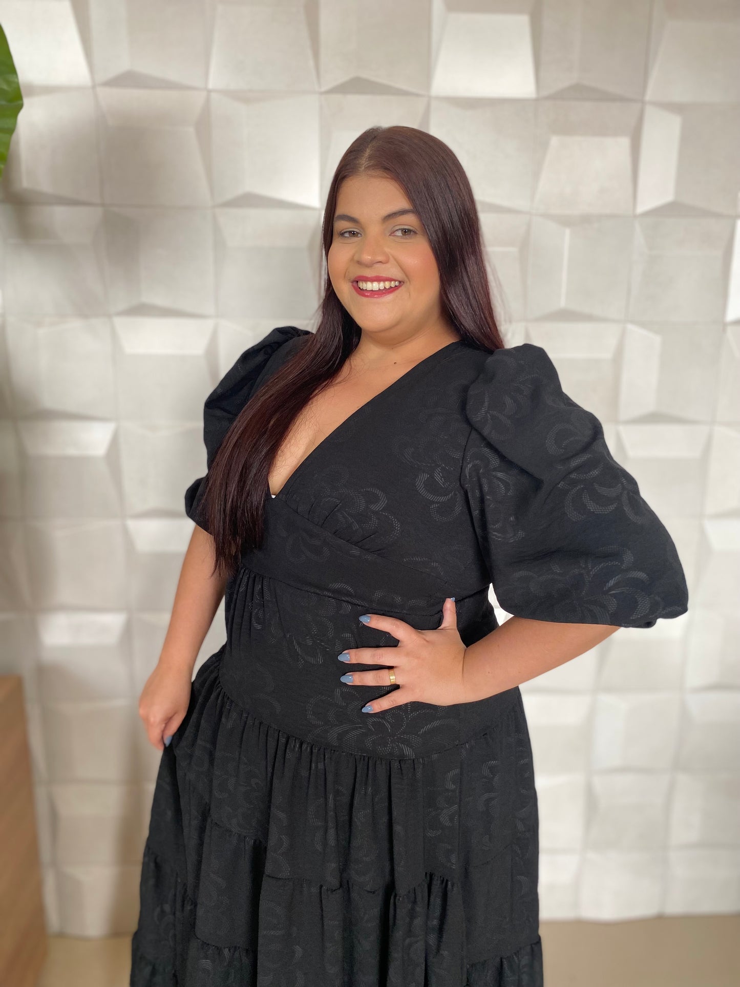 VESTIDO LONGO PRETO | 3D PLUS